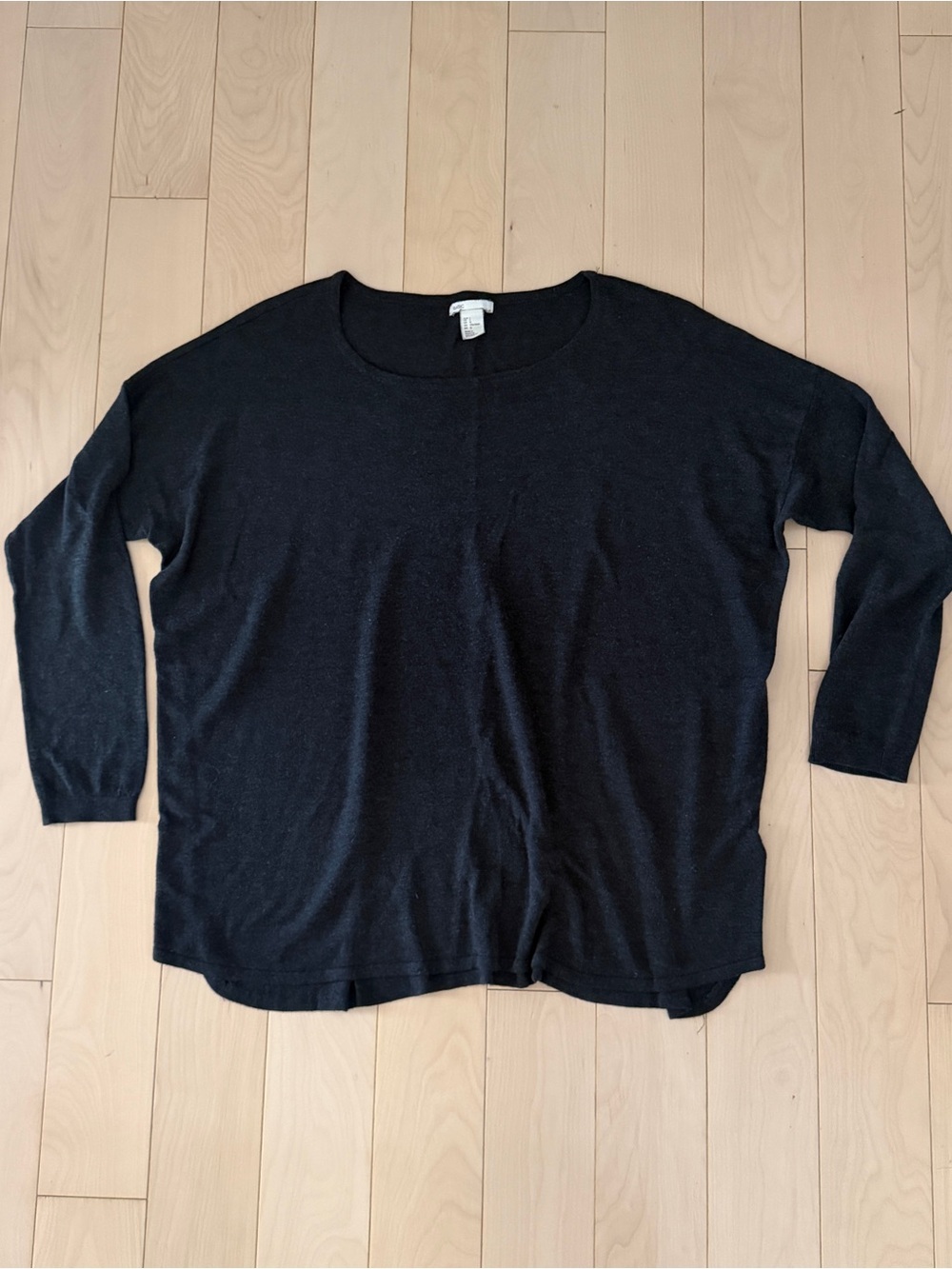 H&M Basic Long Sleeve Dark Gray Sweater